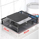 Maxbell Pot Rack Base Bracket Multipurpose Stoves Top Cover for Pantry Closet Cooker