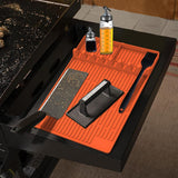 Maxbell BBQ Protection Pad Grill Utensil Holder for Outdoor BBQ Tool Cooking Kitchen Orange