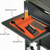 Maxbell BBQ Protection Pad Grill Utensil Holder for Outdoor BBQ Tool Cooking Kitchen Orange