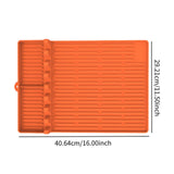 Maxbell BBQ Protection Pad Grill Utensil Holder for Outdoor BBQ Tool Cooking Kitchen Orange