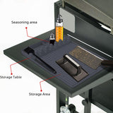 Maxbell BBQ Protection Pad Grill Utensil Holder for Outdoor BBQ Tool Cooking Kitchen Gray