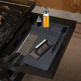 Maxbell BBQ Protection Pad Grill Utensil Holder for Outdoor BBQ Tool Cooking Kitchen Gray