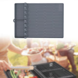 Maxbell BBQ Protection Pad Grill Utensil Holder for Outdoor BBQ Tool Cooking Kitchen Gray