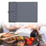 Maxbell BBQ Protection Pad Grill Utensil Holder for Outdoor BBQ Tool Cooking Kitchen Gray