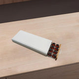 Maxbell 40 Pod Capsule Holder Coffee Pod Storage Sliding Drawer for Dorm Shop Office white