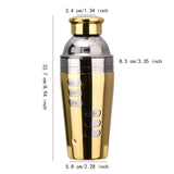 Maxbell Stainless Steel Cocktail Shaker Bar Tool for Drink Bar Accessories Traveling gold