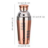 Maxbell Stainless Steel Cocktail Shaker Bar Tool for Drink Bar Accessories Traveling rose gold