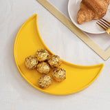 Maxbell Dessert Tray Moon Shaped Desktop Storage Platter for Home Decoration Mubarak