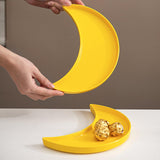 Maxbell Dessert Tray Moon Shaped Desktop Storage Platter for Home Decoration Mubarak