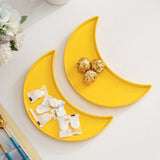Maxbell Dessert Tray Moon Shaped Desktop Storage Platter for Home Decoration Mubarak