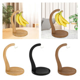 Maxbell Banana Holder Stand Multifunction Portable Banana Holder Stand Hook for Home wood color