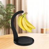 Maxbell Banana Holder Stand Multifunction Portable Banana Holder Stand Hook for Home black