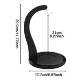 Maxbell Banana Holder Stand Multifunction Portable Banana Holder Stand Hook for Home black