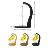 Maxbell Banana Holder Stand Multifunction Portable Banana Holder Stand Hook for Home black