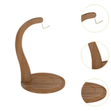 Maxbell Banana Holder Stand Multifunction Portable Banana Holder Stand Hook for Home walnut color