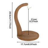 Maxbell Banana Holder Stand Multifunction Portable Banana Holder Stand Hook for Home walnut color