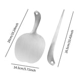 Maxbell Meat Scraping Tool 304 Stainless Steel Baking Tool Fuding Meat Slice Scraper