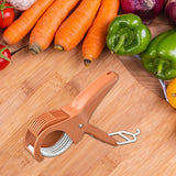 Maxbell Fruit Veggie Cutter Slicers Versatile Fruit Slicers for Banana Cucumber Tomato red brown