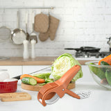 Maxbell Fruit Veggie Cutter Slicers Versatile Fruit Slicers for Banana Cucumber Tomato red brown
