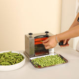 Maxbell Edamame Peeling Machine Hand Crank Soybean Shell Remover for Home Restautant