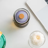 Maxbell Glass Teapot 210ml Portable Teaware Chinese Gong Fu for Travel Office gray and orange lid