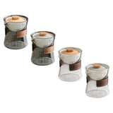 Maxbell Glass Teapot 210ml Portable Teaware Chinese Gong Fu for Travel Office gray and orange lid