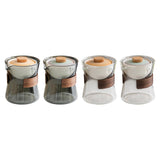 Maxbell Glass Teapot 210ml Portable Teaware Chinese Gong Fu for Travel Office gray and orange lid