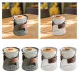 Maxbell Glass Teapot 210ml Portable Teaware Chinese Gong Fu for Travel Office gray and orange lid