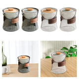 Maxbell Glass Teapot 210ml Portable Teaware Chinese Gong Fu for Travel Office gray and orange lid