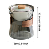 Maxbell Glass Teapot 210ml Portable Teaware Chinese Gong Fu for Travel Office gray  Gradient lid