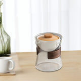 Maxbell Glass Teapot 210ml Portable Teaware Chinese Gong Fu for Travel Office clear orange lid