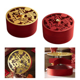Maxbell Serving Tray Round Serving Dish for Spring Festival Chinese New Year Parties gold lid