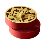 Maxbell Serving Tray Round Serving Dish for Spring Festival Chinese New Year Parties gold lid