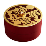 Maxbell Serving Tray Round Serving Dish for Spring Festival Chinese New Year Parties gold lid