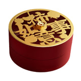 Maxbell Serving Tray Round Serving Dish for Spring Festival Chinese New Year Parties gold lid
