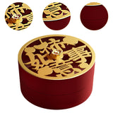 Maxbell Serving Tray Round Serving Dish for Spring Festival Chinese New Year Parties gold lid