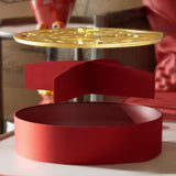 Maxbell Serving Tray Round Serving Dish for Spring Festival Chinese New Year Parties gold lid