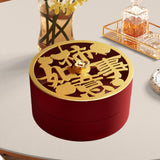 Maxbell Serving Tray Round Serving Dish for Spring Festival Chinese New Year Parties gold lid