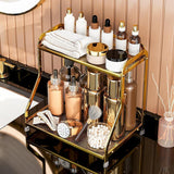 Maxbell Bathroom Organizer Countertop 2 Tiers for Living Room Dressing Table Kitchen Gold