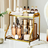 Maxbell Bathroom Organizer Countertop 2 Tiers for Living Room Dressing Table Kitchen Gold