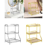 Maxbell Bathroom Organizer Countertop Three Tier Vanity Tray for Kitchen Room sliver