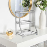 Maxbell Bathroom Organizer Countertop Three Tier Vanity Tray for Kitchen Room sliver