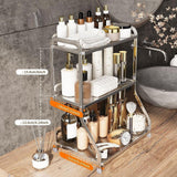 Maxbell Bathroom Organizer Countertop Three Tier Vanity Tray for Kitchen Room sliver