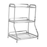 Maxbell Bathroom Organizer Countertop Three Tier Vanity Tray for Kitchen Room sliver