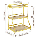 Maxbell Bathroom Organizer Countertop Three Tier Vanity Tray for Kitchen Room gold
