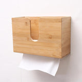 Maxbell Tissue Box Cover Restroom Tissue Box Holder Wall Mounted Toilet Paper Holder beige