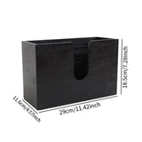 Maxbell Tissue Box Cover Restroom Tissue Box Holder Wall Mounted Toilet Paper Holder black
