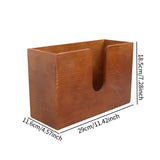 Maxbell Tissue Box Cover Restroom Tissue Box Holder Wall Mounted Toilet Paper Holder brown