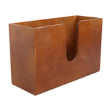Maxbell Tissue Box Cover Restroom Tissue Box Holder Wall Mounted Toilet Paper Holder brown