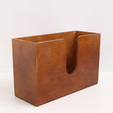 Maxbell Tissue Box Cover Restroom Tissue Box Holder Wall Mounted Toilet Paper Holder brown